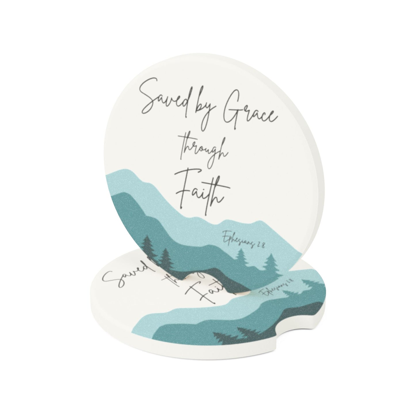 Saved By Grace Soapstone Car Coaster