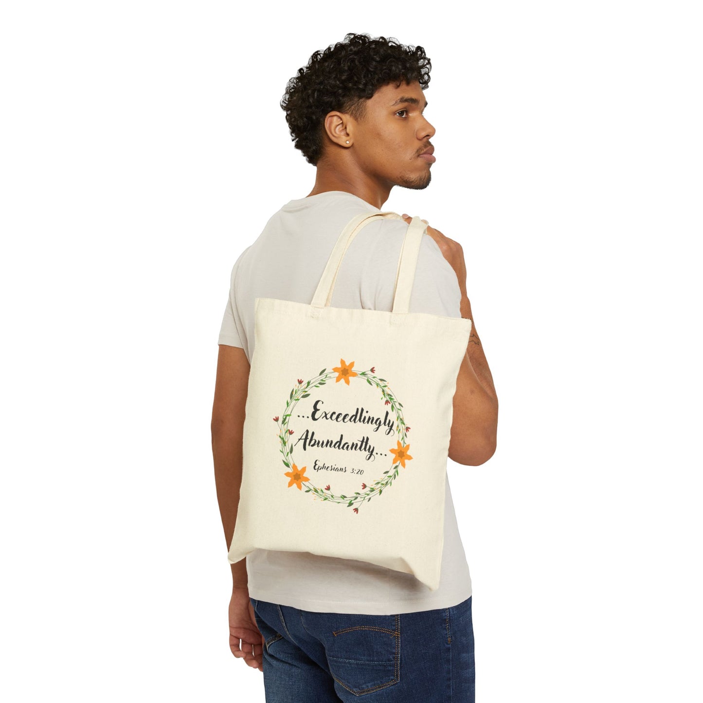 Exceedlingly Abundantly Cotton Canvas Tote Bag