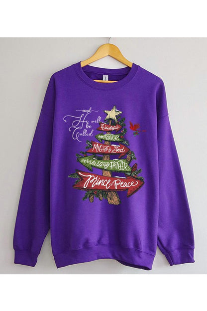 CHRISTMAS BIBLE VERSE FLEECE SWEATSHIRT