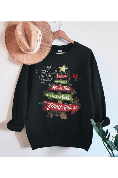 CHRISTMAS BIBLE VERSE FLEECE SWEATSHIRT