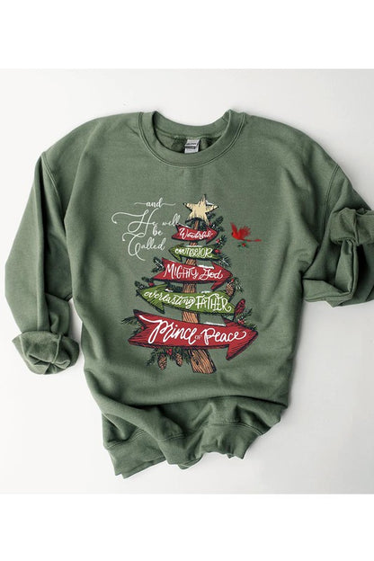 CHRISTMAS BIBLE VERSE FLEECE SWEATSHIRT