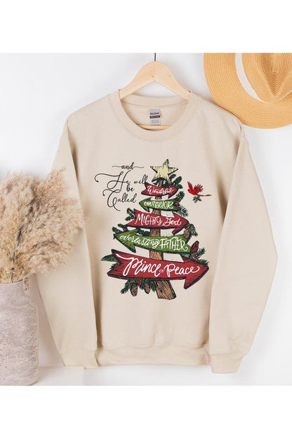 CHRISTMAS BIBLE VERSE FLEECE SWEATSHIRT