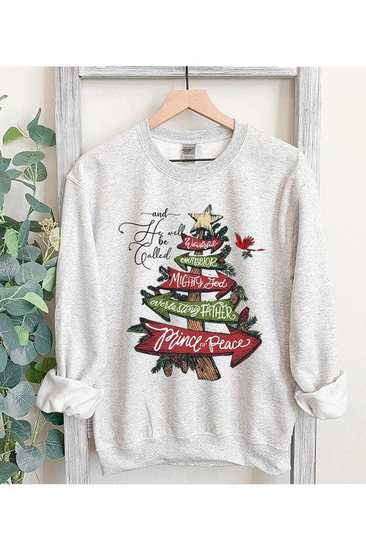 CHRISTMAS BIBLE VERSE FLEECE SWEATSHIRT