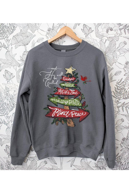 CHRISTMAS BIBLE VERSE FLEECE SWEATSHIRT