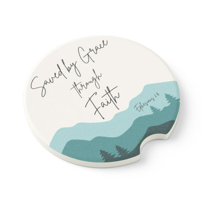 Saved By Grace Soapstone Car Coaster