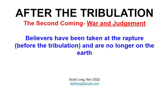 After the Tribulation- Second Coming- War and Judgment - FREE