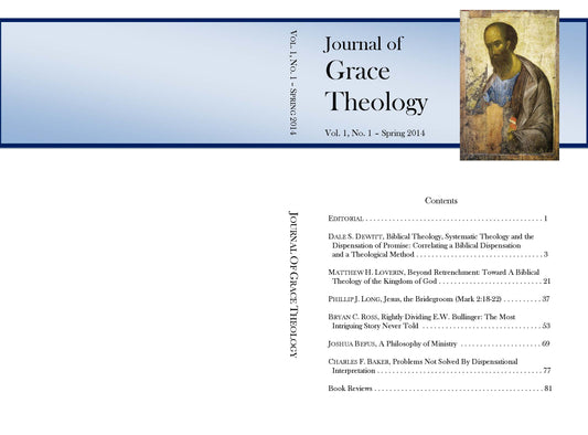 J1A3: Biblical Theology, Systematic Theology and the Dispensation of Promise