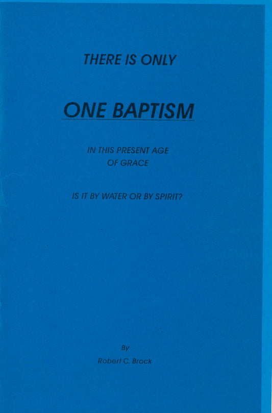 There Is Only One Baptism