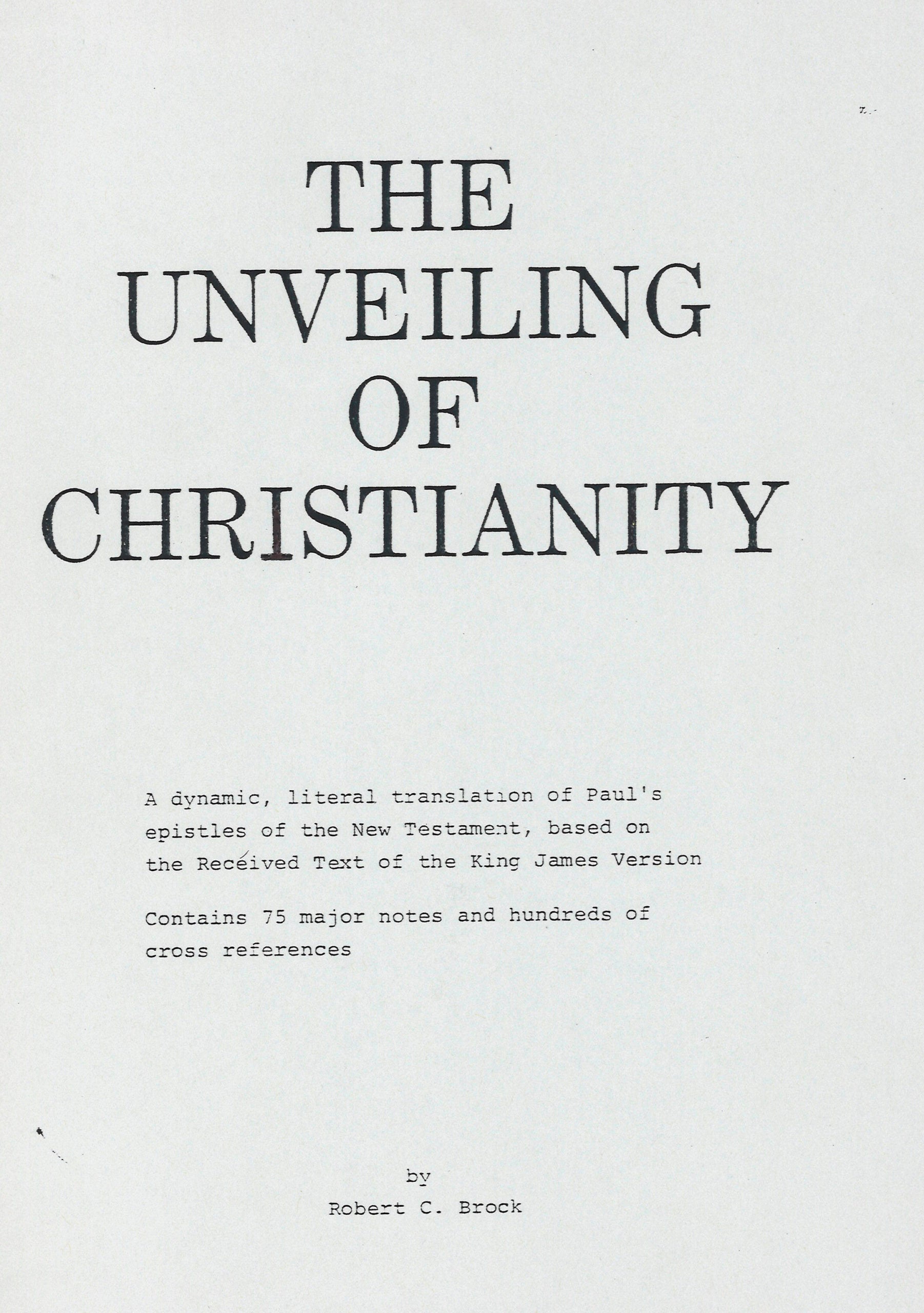 The Unveiling of Christianity